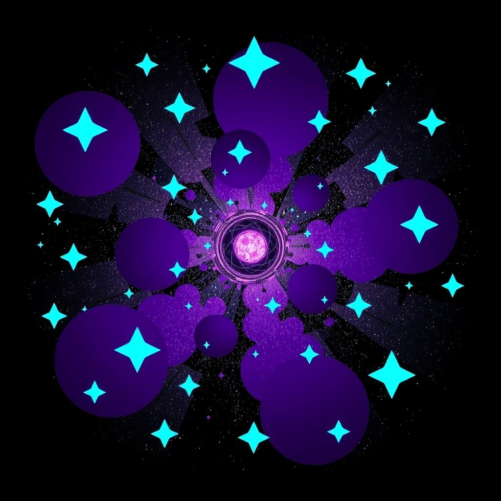 Pixelated cosmic background with gaming elements